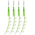 thumbnail image 1 of Yuarrent 4 piezas de acero de alto carbono Fish Assist Hook 5 ganchos señuelo cebo deportivo al aire libre Pescar Leuchtendes Grün, 1 of 6