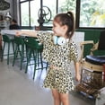 thumbnail image 5 of BESLY 1-7Y Toddler Baby Girls T-Shirt and Short Pants Clothing Outfits Leopard Print Summer Clothes Set, 5 of 5
