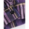 thumbnail image 5 of Gomelly Men Tops Button Down Shirts Casual Blouse Mens Single Breasted Party Tunic Shirt Lapel Neck Purple 5XL, 5 of 8