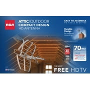 RCA Outdoor and/or Attic Compact HD Antenna ANT705 with up to 70-mile Range