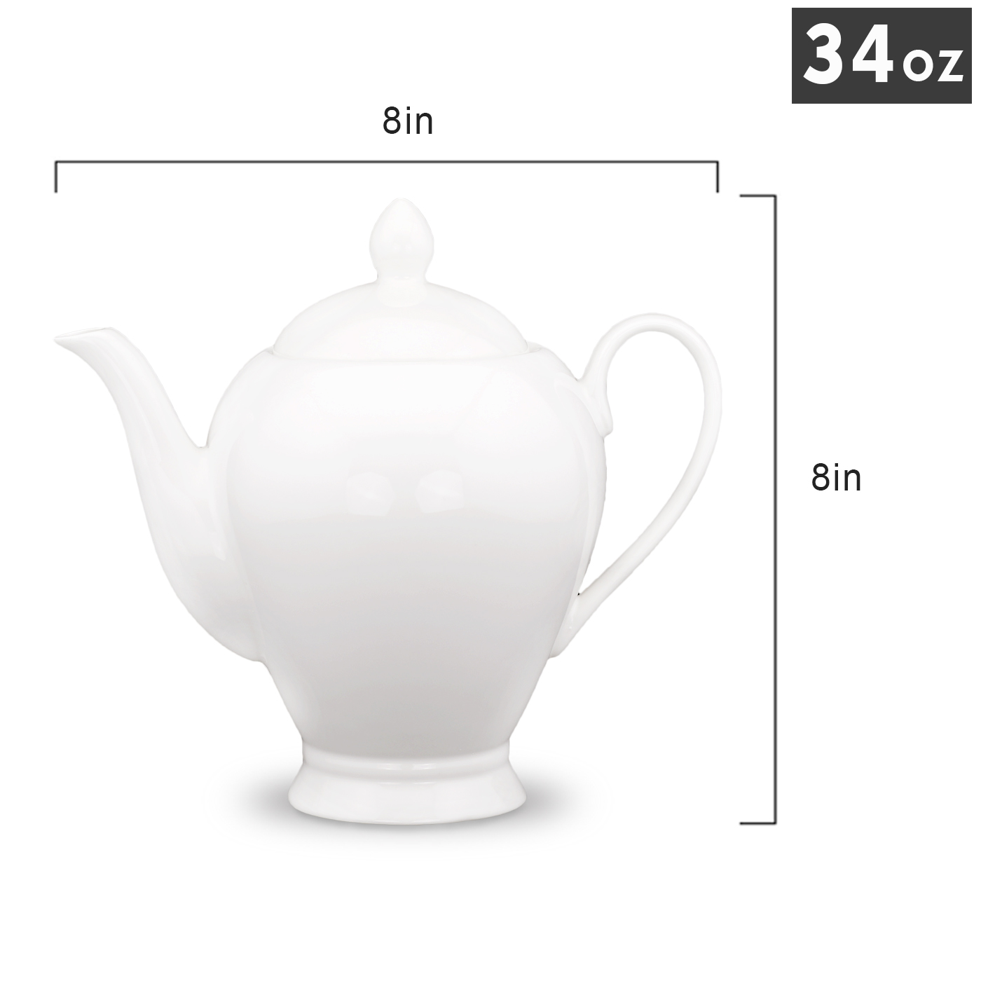 White Mellow Teapot (34 oz) - image 1 of 2