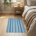 thumbnail image 3 of ODIKA 2'x3' Washable Throw Rug Striped Scandinavian Interrupted Motifs Stripes Palmetto Front for Hallway, Study Room, Non-Slip Low Profile, Flatwoven, 3 of 7