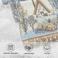 thumbnail image 5 of Yayeee 2 Pack Hand Towels for Bathroom 100% Cotton 16" x 28" Soft Absorbent Kitchen Towel, Blue Snowy Mountain, 5 of 7