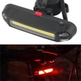 thumbnail image 3 of 2 Pieces LED Bike Tail Lamp Multi Modes Cycling Warning Light Waterproof USB Rechargeable Rear Light, Red Light, 3 of 9