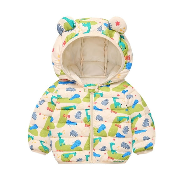 Vividxx Toddler Girls Jacket Kids Baby Boys Girls Long Sleeve Cartoon Dinosaur Bunny Winter Warm Outwear Jacket Coat Ears Outerwear Coats For Boys And Girls 18-24 Months