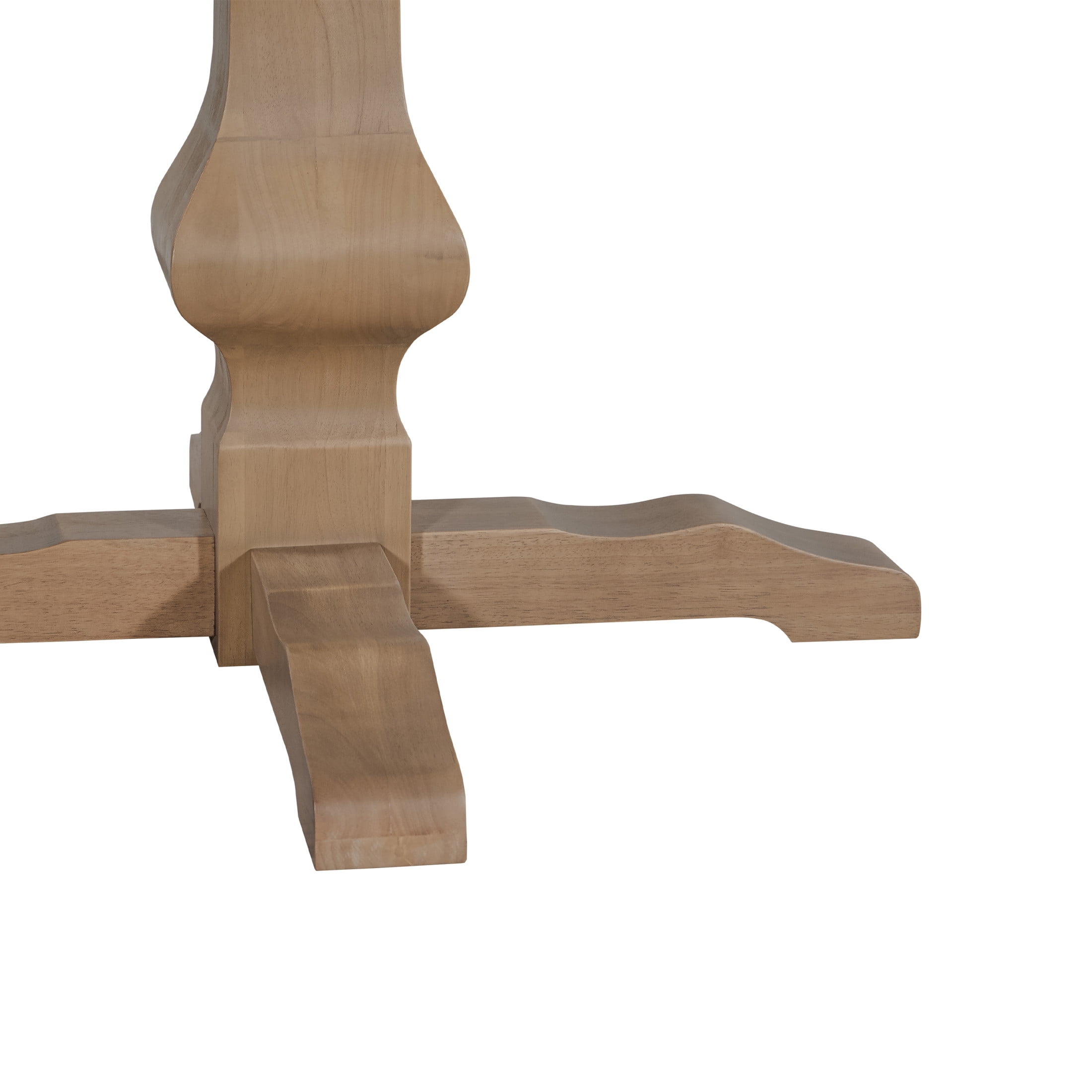 Christopher Knight Home 46" Rustic Round Dining Table with Pedestal Base for 4 People, Light Natural