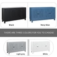 thumbnail image 5 of Buffet Cabinet With 4 Doors Metal Pull Ring Handles Adjustable Shelf Kitchen Storage Cabinet For Bedroom Living Room Entrance, 5 of 9