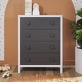thumbnail image 3 of Child Craft Orbit 42" 4-Drawer Chest for Nursery or Bedroom, Anti-Tip Kit, Modern Style, Ebony/Matte White, 3 of 7