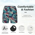 thumbnail image 3 of Haiem Fish In The Wave Mens Swim Trunks with Compression Liner 2 in 1 Swimming Shorts Stretch Swimwear Quick Dry,Board Shorts-X-Large, 3 of 9
