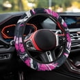 thumbnail image 4 of Yuyamidu Camo Hunting Steering Wheel Cover Pink Wood Steering Wheel Protector 15 Inch Winter Car Steering Wrap Car Fluffy Steering Wheel Decor Cover for Auto Sedan, 4 of 7