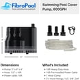 thumbnail image 7 of FibroPool Pool Cover Pump (600 GPH) - Submersible Electric Utility Water Pumps - 16 foot Heavy Drain Hose - For All Swimming Pools, Spas and Hot Tubs Black, 7 of 7