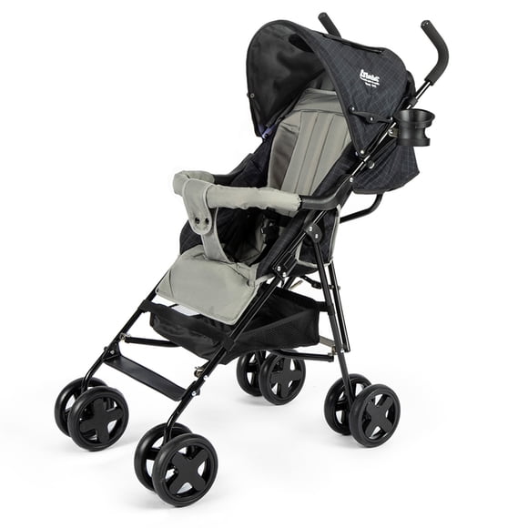 Carriola Plegable con Reclinado y Toldo Carri D'Bebe - Negro