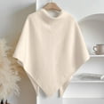 thumbnail image 5 of Pashmina Wraps for Women 2025 Solid Color Shawl Cardigan Cape Wool Shoulder Top Sweater Shawl Scarf for Fall Winter(Beige), 5 of 5