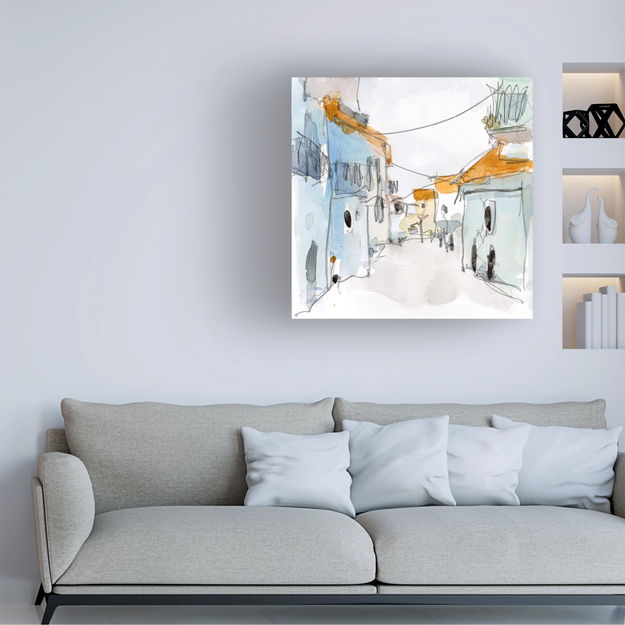 Samuel Dixon 'Along the Spanish Sidewalk II' Canvas Art