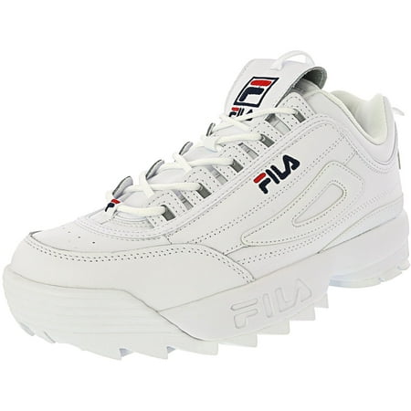 Fila Men's Disruptor Ii Preium White / Navy Red Ankle-High Leather Sneaker - 9.5M