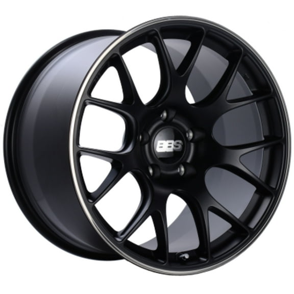 BBS CH-R 19x9.5 5x112 ET45 Satin Black Polished Rim Protector Wheel -82mm PFS/Clip Required - CH123BPO