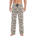 thumbnail image 2 of FREEAMG Brown Desert Digital Camouflage Pajama Pants for Men, Men's Separate Bottoms, Pure Cotton Comfortable Lounge Pants, 2 of 7