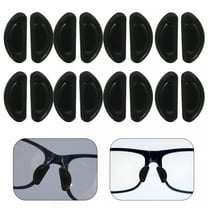 LAMIRO 10 Pairs Eyeglass Nose Pads Soft Silicone Anti Slip Glasses Nose Pads Replacement Transparent Nose Cushion for Sunglasses Glasses Frame Black