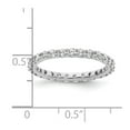 thumbnail image 4 of 14k White Gold Polished Size 6.5 Shared Prong 1 carat Diamond Complete Eternity Band, 4 of 5