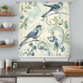 thumbnail image 5 of Vintage Floral Bird Sheer Curtains 45 Inches Long, Retro Summer Botanical Light Filering Curtains, Breathable Simi Curtain Privacy Drapes for Kitchen Bathroom Lightweight Small Window Treatment, 5 of 9