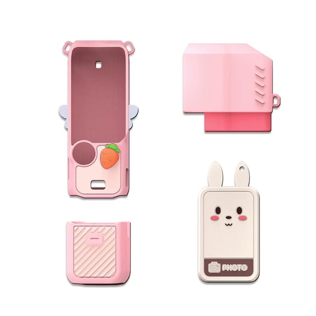 Silicone Protective Case Cover for Pocket 3 Silicone Sleeve Protective Cover Cute Rabbit Theme Handheld Gimbal Action Camera Accessories