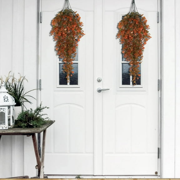 Gmogad 2 Pack 29.9" Artificial Hanging Plants, 1600 Realistic Leaves for Wall/Shelf/Patio Decor, Indoor Outdoor Fake Greenery Waterproof UV Resistant