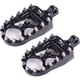 thumbnail image 1 of Estriberas de motocicleta （15 * 9 * 5 cm）, Estriberas anchas, Pedales de motocicleta giratorios CNC de 360 ° para Dyna Sportster Fatboy Iron Bobber MX Style Negro, 1 of 5