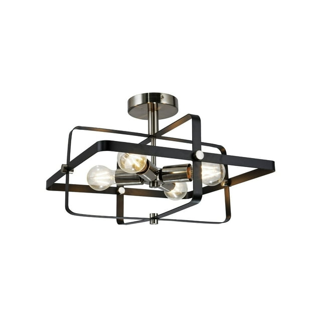 Xtricity - 4-Light Ceiling Light, 16.5'' Width, From the Sunkey Collection, Black