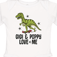 thumbnail image 4 of Inktastic Gigi and Poppy Love Me Dinosaur Boys Long Sleeve Baby Bodysuit, 4 of 5