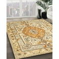 thumbnail image 3 of Ahgly Company Machine Washable Indoor Rectangle Traditional Brown Gold Area Rugs, 8' x 12', 3 of 7
