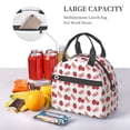 thumbnail image 5 of Naloa Strawberry Print Lunch Bag for Women & Men Insulated Lunch Box or Cooler Lunch Tote Bags for Work, Travel, Outdoor, 5 of 5