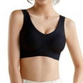 thumbnail image 2 of Valcatch Women Seamless Bra V-neck Fixed Cup Thin Underwear Wireless Comfort Vest Style Bra, 2 of 6