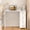White, variant on Small Desk with 4 Fabric Drawers, 36 Inch Reversible Writing Desk for Office Bedroom, Modern Simple Student Study Desk with Storage, Compact Desk for Small Spaces, Rustic Brown