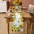 thumbnail image 2 of Summer Sunflowers Table Runner 90 Inches, Pastoral Garden Botanical Florals Bed Runner Dresser Scarves Tabletop for Indoor Outdoor Parties/Ceremony/Banquet, 13" x 90", 2 of 9