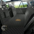 thumbnail image 5 of Dog Back Seat Covers For Trucks, 100% Waterproof With Big Mesh Window, XL Nonslip Scratchproof Dog Truck Hammock, Heavy Duty Seat Covers For Full Sized Pickup Trucks F150- Black, 5 of 8