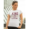 thumbnail image 2 of King 23 Cleveland Women White T-Shirt, Female XX-Large, 2 of 4