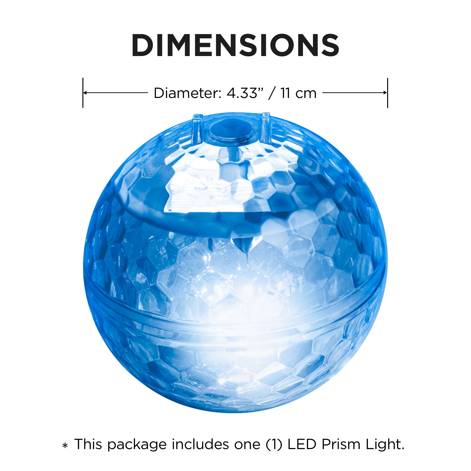 Merkury Innovations HGLO Floating LED Prism Pool Light with Color-Changing Light Show