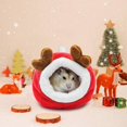 thumbnail image 2 of Comfortable Cotton Resting Bed Plush Enclosed Cats Nests Warm Cats Hideaways for Small Dog and Cats Indoors L, 2 of 4