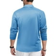 thumbnail image 5 of NTACZA Solid Mens Winter Shirts Business Blue Long Sleeve Polos Pocket Stretch Lightweight Mens Golf Shirt XL, 5 of 7