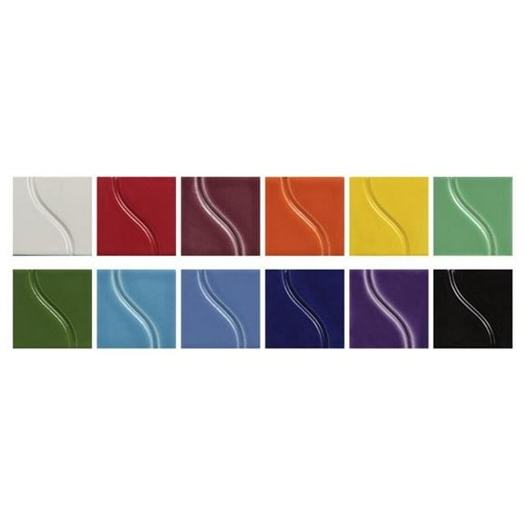 Sax 2003166 4 oz True Flow Gloss Glazes, Assorted Color - Set of 12