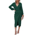 thumbnail image 2 of Vestido de manga larga,Vestido de punto Vestido de mujer con cuello en V Vestido de punto True Excellence, 2 of 5