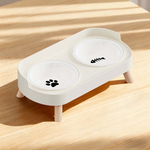 Elevated Cat And Food Bowls With Design For Easier Eating And Improved Digestion Vomiting Slow Feeder Dish For Small Medium Large Non Stand Feeder Bowls