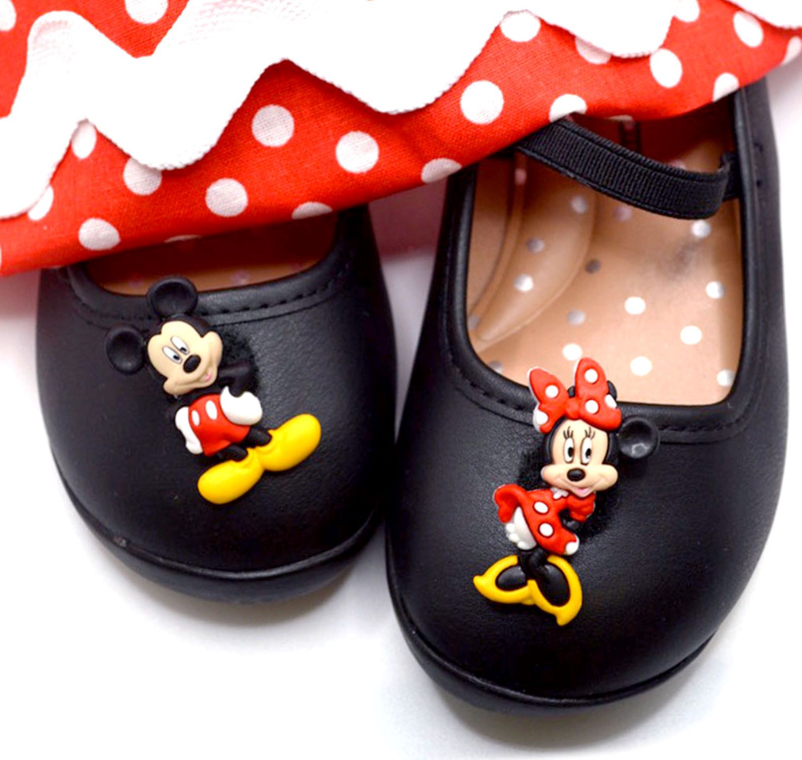 Disney Buttons, Mickey and Minnie, Sewing Fasteners, Multi-Color, 4 Pieces