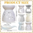 thumbnail image 3 of Wax Melt Warmer, Tea Light Candles Holder, White Ceramic Aromatherapy Burner, Essential Oil Burner Wax Melt Burner, Essential Oil & Wax Melt Diffuser for Home Use 1Pcs, 3 of 9