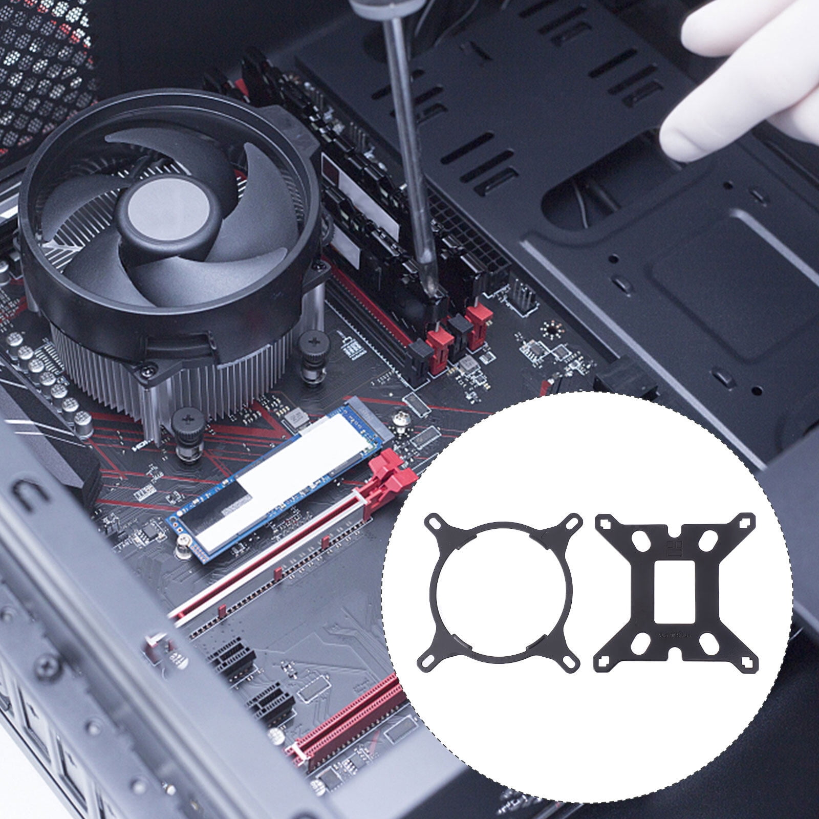 GAXIRE 1Set CPU Fan Stand Black Impact Resistant Mounting Base for Tower and Low Profile Air Cooler