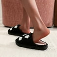 thumbnail image 4 of Halloween Slippers for Women Indoor and Outdoor Ghost Memory Foam House Shoes Cozy Warm Fuzzy Bedroom Slip on, 4 of 7