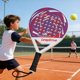 thumbnail image 1 of Raqueta de pádel resistente, raqueta de tenis para entretenimiento, deportes al aire libre y entrenamiento. Violeta, 1 of 8