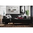 thumbnail image 2 of DHP Hartford Storage Sectional Futon and Hartford Storage Ottoman, Black Faux Leather, 2 of 33