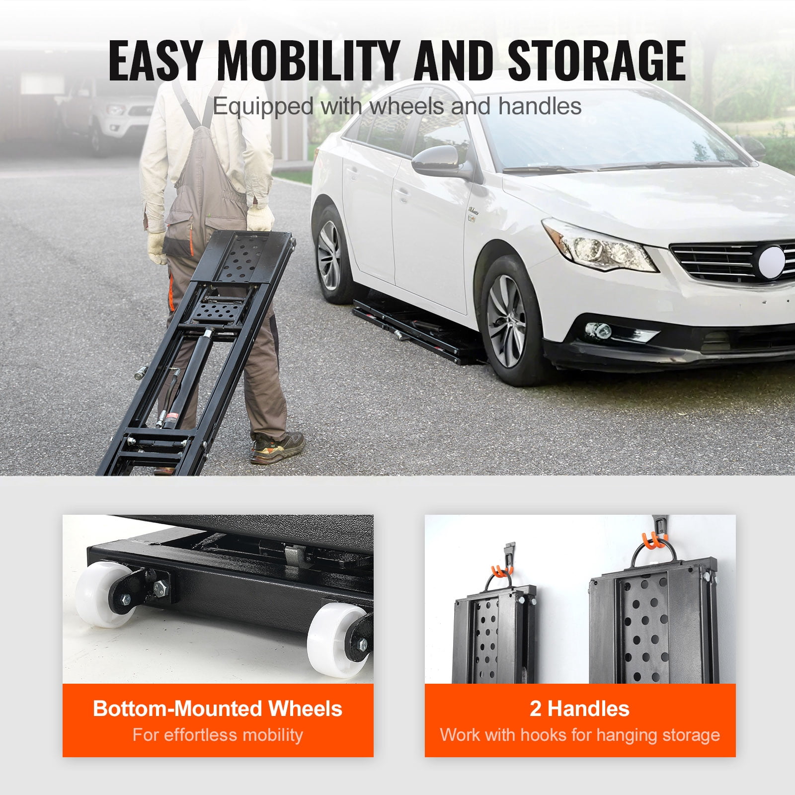 VEVOR Portable Car Lift 7000 LBS Automatic Car Lift System Jack for Home Garage