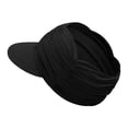 thumbnail image 5 of Gsakboxl Women UPF50+ Foldable Ponytail Sun Visor Cap, Ice Feel Lightweight Large Brim Empty Top Sports Hat for Outdoor Workout Hiking Cowboy Hat Black One Size, 5 of 7